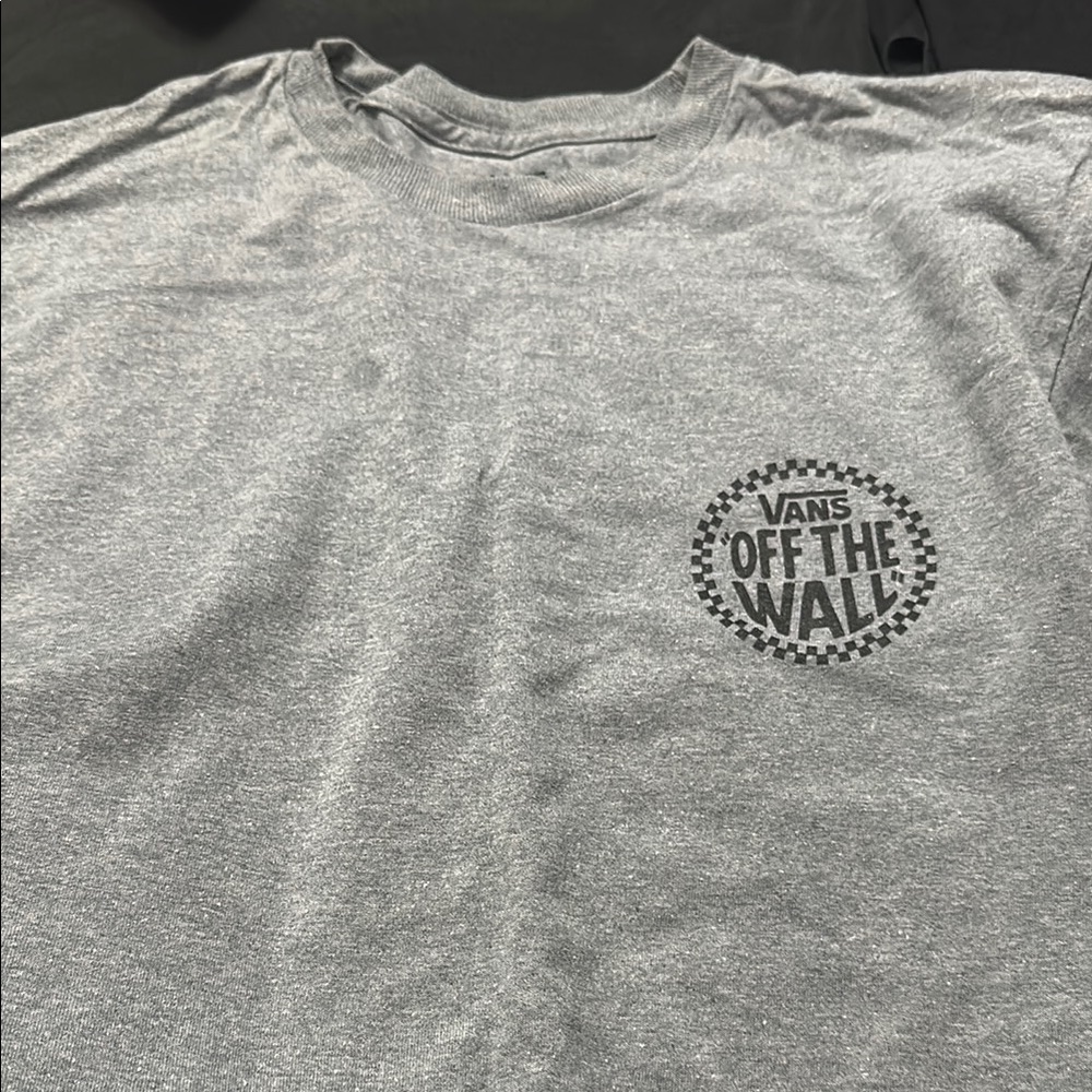 Vans Gray Short Sleeve Tee Classic Crew Neck